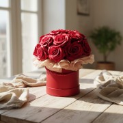Róże Mydlane Flowerbox Czerwone Wieczne Kwiaty Prezent Dla Niej Elegancki