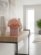 Kwiaty Mydlane Flowerbox Róże Prezent Bukiet Pudrowy Róż Wieczne Kwiaty