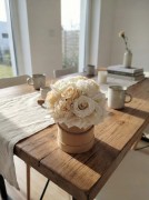 Flower Box Wieczny Bukiet Białe Róże Kwiaty Mydlane Pachnące Gotowy Prezent