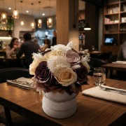 Flower Box Kwiaty Mydlane Welurowy Róże Eukaliptus Prezent Wieczne Kwiaty