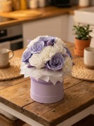 Pachnące Róże Mydlane W Pudełku Flower box Fioletowy Prezent Dekoracja Domu