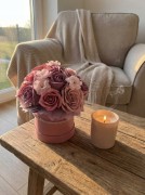 Flower Box Premium Róże Mydlane Wieczne Kwiaty Bukiet Pachnący Różowy