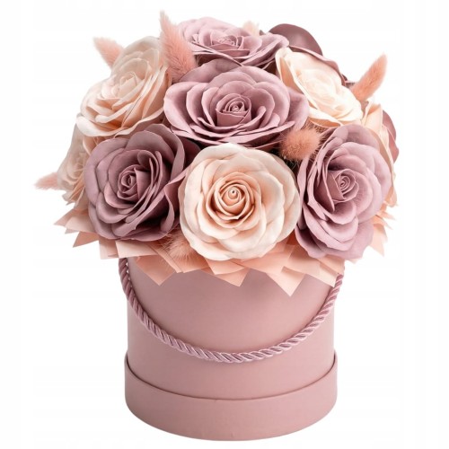 Flower box Wieczne Róże Różowe Prezent Na Urodziny Imieniny Dzień Kobiet