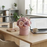 Flower box Wieczne Róże Różowe Prezent Na Urodziny Imieniny Dzień Kobiet