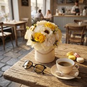 Flower Box Kwiaty Mydlane Wieczne Róże Żółty Bukiet Prezent Na Dzień Matki